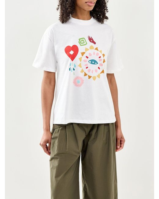 Never Fully Dressed White Morocco Charms Graphic T-Shirt