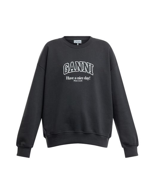 Ganni Black Women's Isoli Oversized Sweatshirt