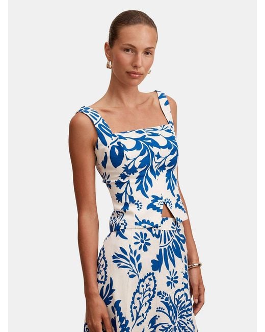 Forever New Blue Darcy Printed Top