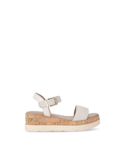 Carvela Kurt Geiger White Serenita Weave Sandal