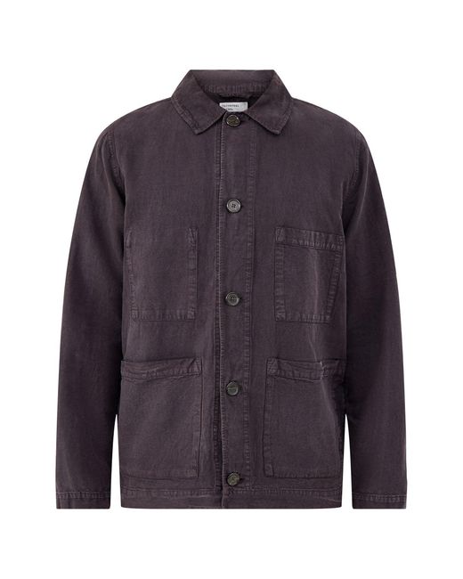 Universal Works Blue Coverall Shirt Jacket for men