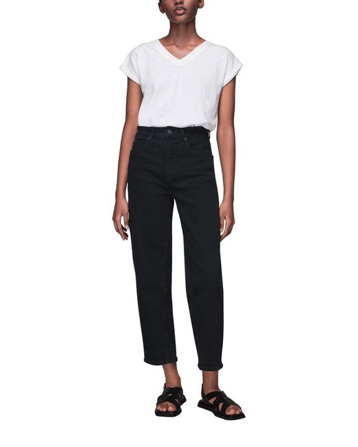 Whistles Black Stretch Barrel Leg Jean