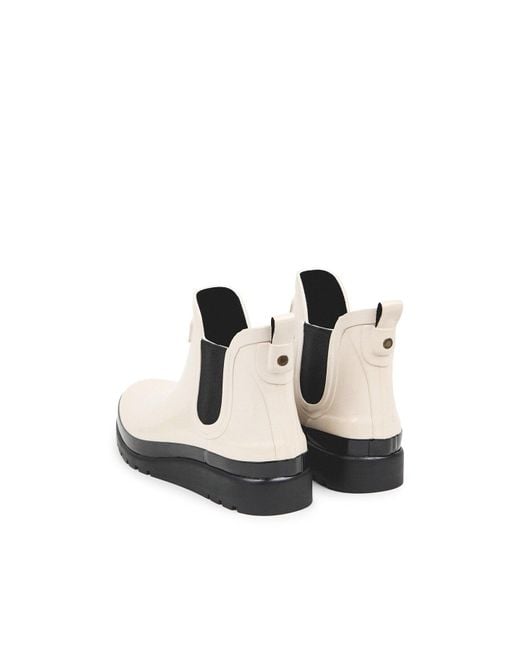 Barbour White Alexa Lou Wedge Wellie Boots
