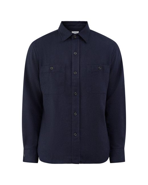 Hartford Blue Percey Washable Mix Overshirt for men