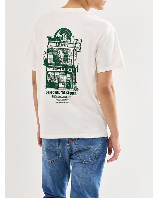 Levi's White Vintage Fit Graphic T-Shirt Cream for men
