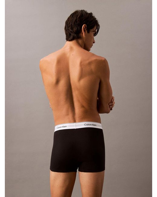 Calvin Klein Black 3 Pack Icon Stretch Trunks for men