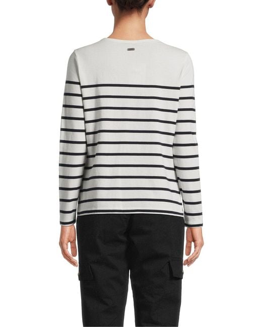 Barbour White Bradley Top