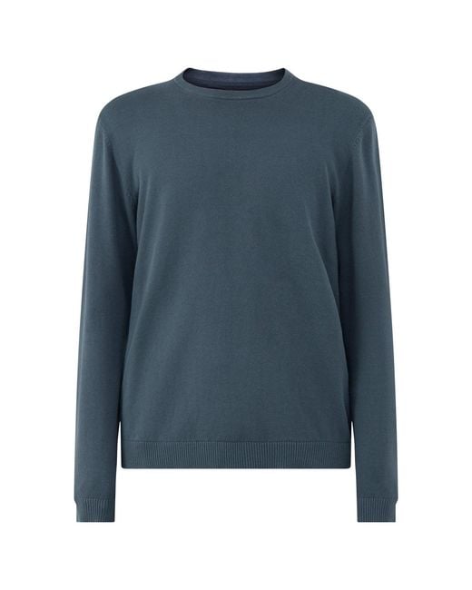 Jack & Jones Blue Organic Knitted Crew Neck Jumper for men