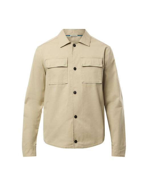 Sandbanks White Men's Button Gabardine Overshirt for men