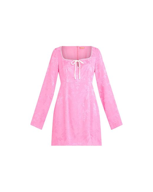 Kitri Pink Women's Elspeth Floral Jacquard Mini Dress