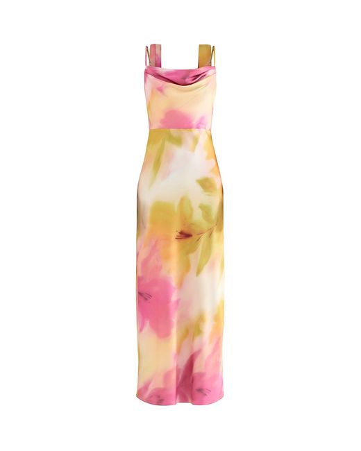 Pretty Lavish Pink Keisha Scarf Maxi Dress Floral