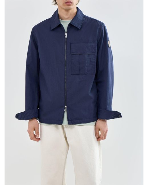 Belstaff Blue Cargo Overshirt for men