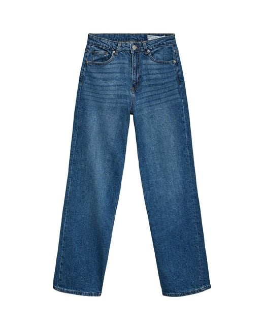 Vero Moda Blue Tessa High Rise Wide Leg Jeans