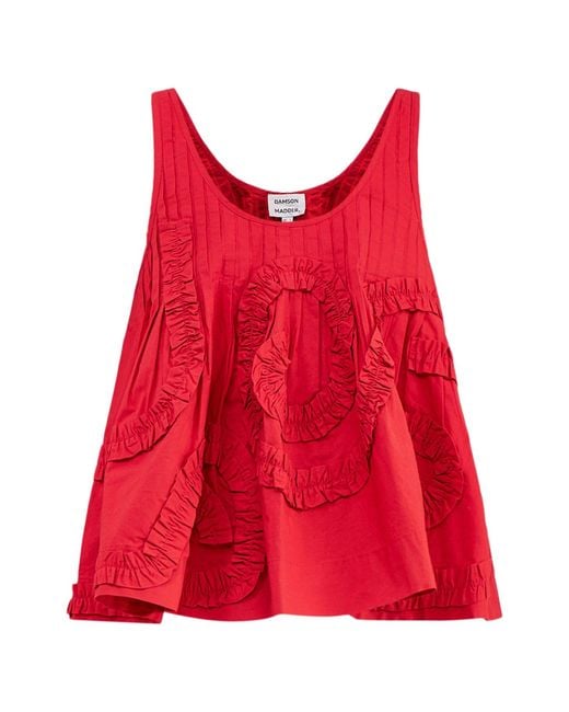 Damson Madder Red Stella Ruffle Cami