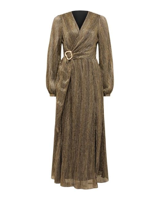 Forever New Natural Women's Tyler Plisse Belted Midi Dress