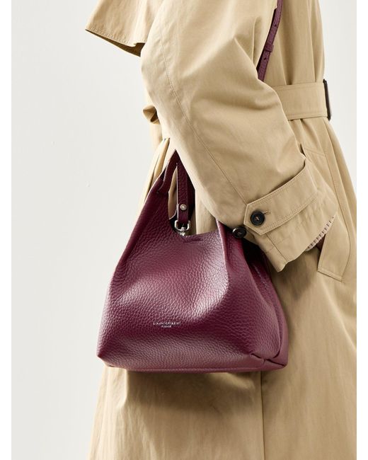 Gianni Chiarini Brown Dua Medium Crossbody Bag Berry Wine