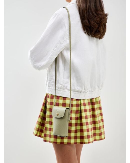 Longchamp White Epure Phone Crossbody Bag