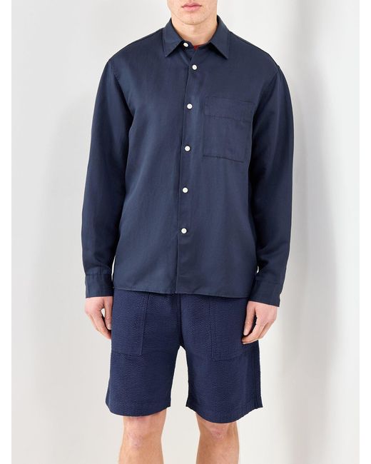 SELECTED Blue Long Sleeve Shirt for men