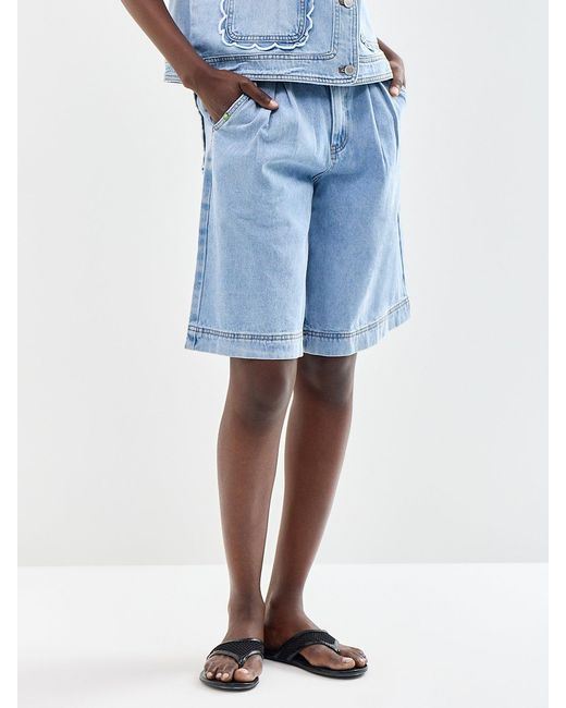 FRNCH Blue Gaspare Bermuda Shorts
