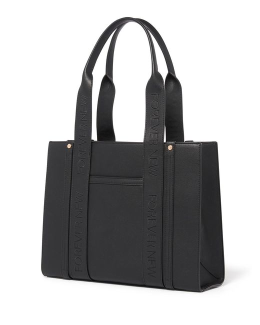 Forever New Black Signature Alison Structured Tote Bag