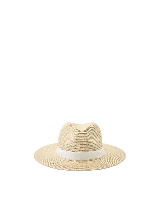 Ralph Lauren White Packable Fedora Hat