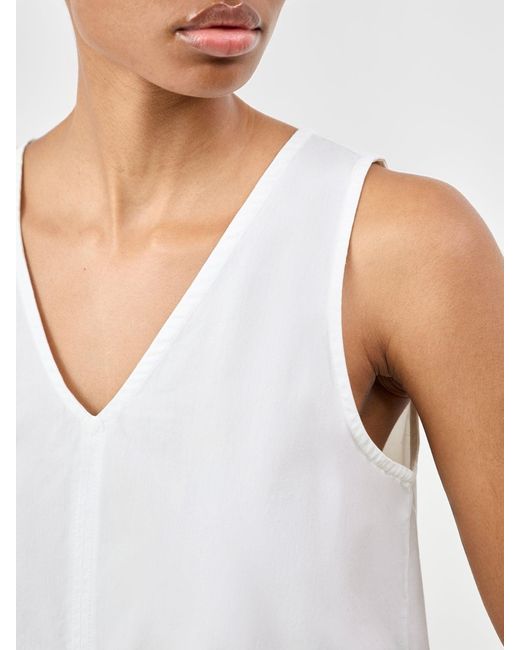 SELECTED White Blair V-Neck Peplum Top