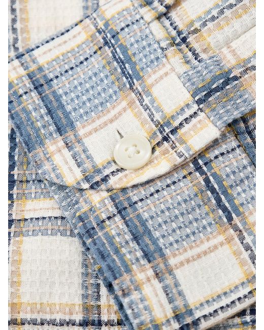 SELECTED White Checked Shirt, Cotton for men