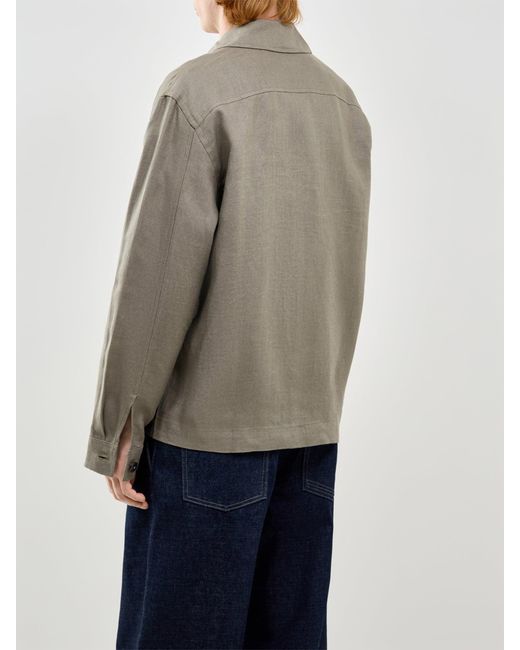 SELECTED Gray Slhregbaird Overshirt Resort for men