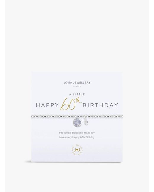 Joma Jewellery White Women's A Little 60th Birthday Bracelet