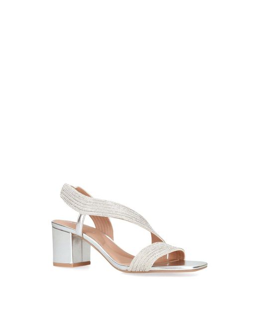 Carvela Kurt Geiger White Women's Gala Block Jewel 60