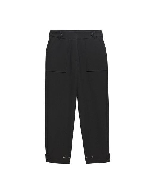 Mint Velvet Black Straight Tailored Trousers