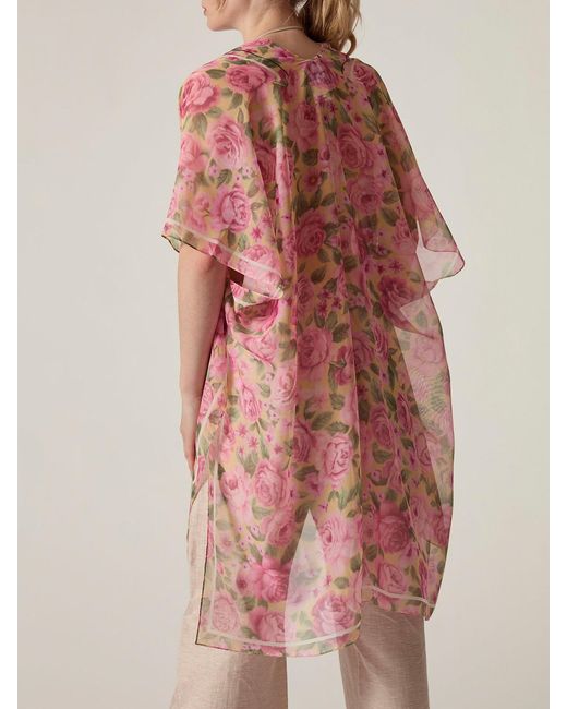 James Lakeland Pink Floral Rose Kaftan