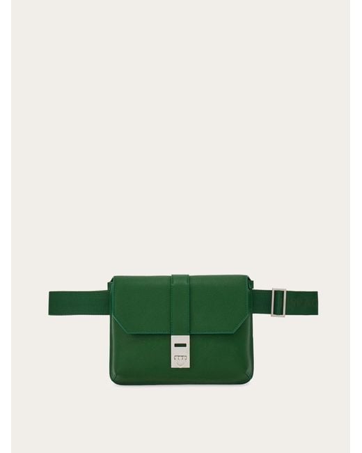 Ferragamo Belt Bag With Gancini Buckles in Green for Men Lyst UK