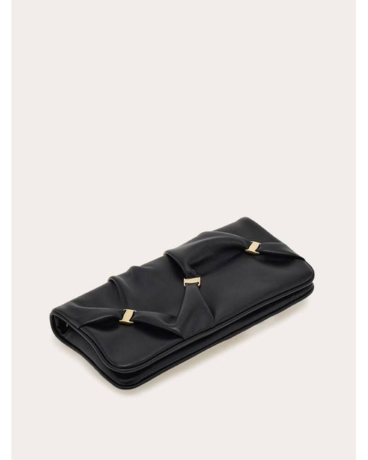 Donna Portafoglio Con Tracolla di Ferragamo in Black