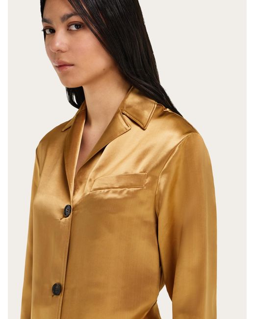 Ferragamo Natural Satin Jacket