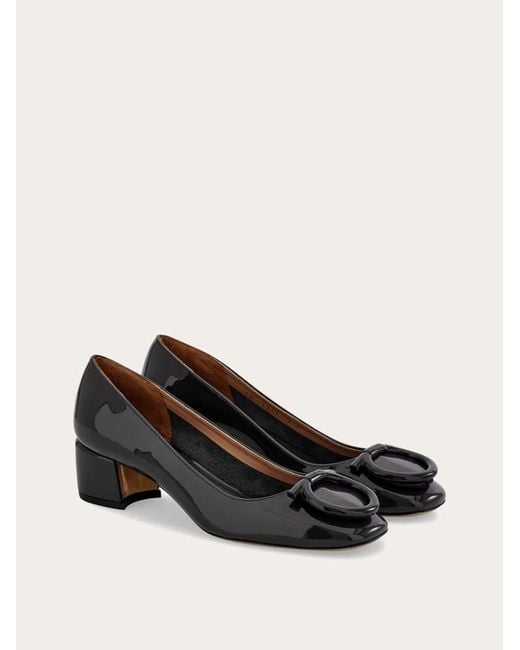 Ferragamo Natural Maxi Gancini Pump