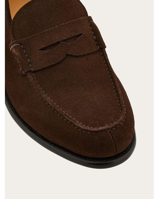Ferragamo White Tramezza Penny Loafer for men