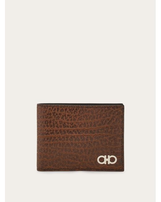 Ferragamo Brown Gancini Wallet for men