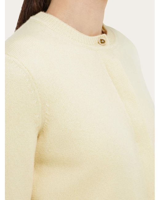 Ferragamo Natural Cardigan With Thread Through Belt