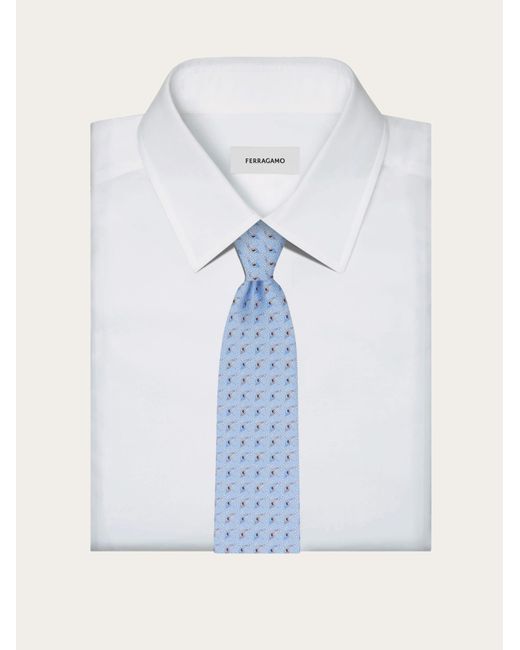 Uomo Cravatta di Ferragamo in Blue da Uomo