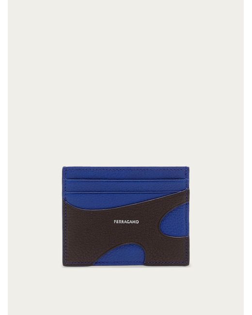 Porta carte di credito con cut out di Ferragamo in Blue da Uomo