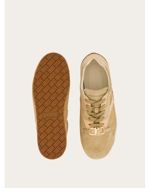 Ferragamo Natural Gancini Ornament Sneaker