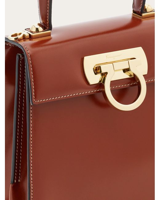 Ferragamo Red Iconic Top Handle (S)