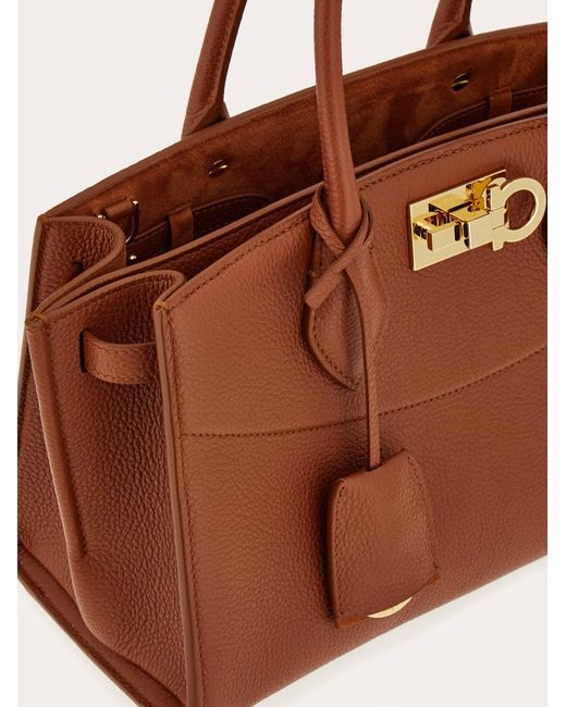 Ferragamo Brown New Studio Soft Bag (M)