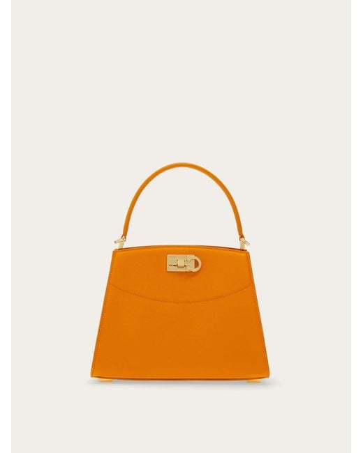 Ferragamo Orange New Studio Box Bag (Xs)