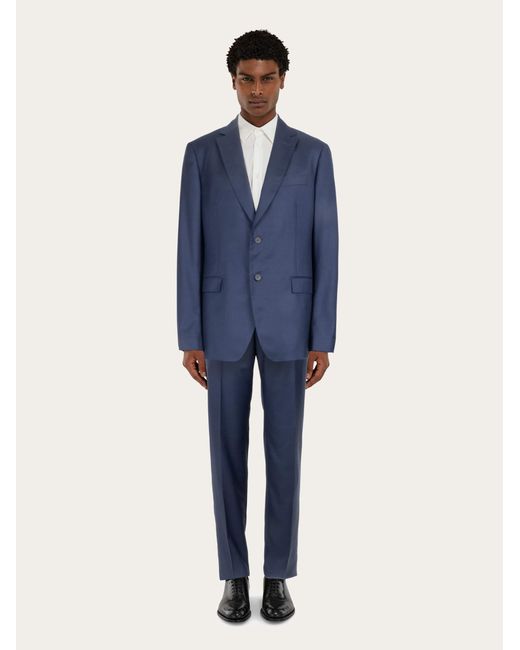 Ferragamo Blue Plain Suit for men