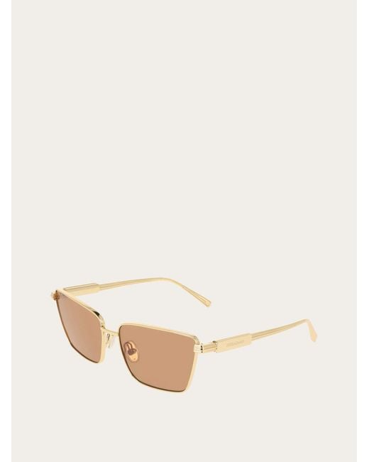 Ferragamo Natural Butterfly Frame Sunglasses