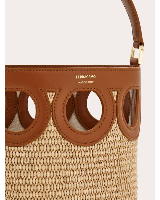 Donna Secchiello Con Trama Gancini (Xs) di Ferragamo in Natural