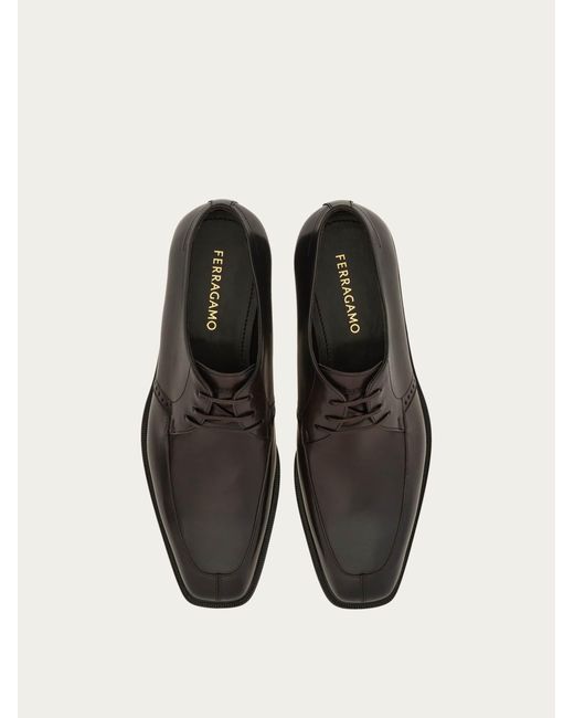 Ferragamo White Derby Shoe .5 for men