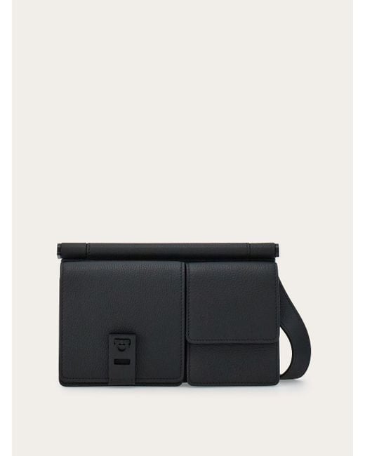 Ferragamo Black Multi-pocket Crossbody Bag for men